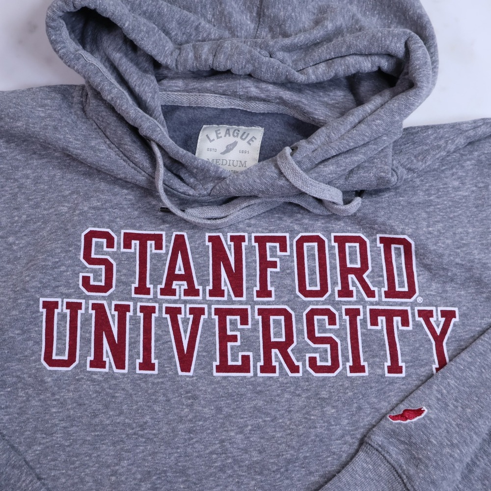 League Stanford University Hoodie Medium Gray Heather‎ Sweatshirt